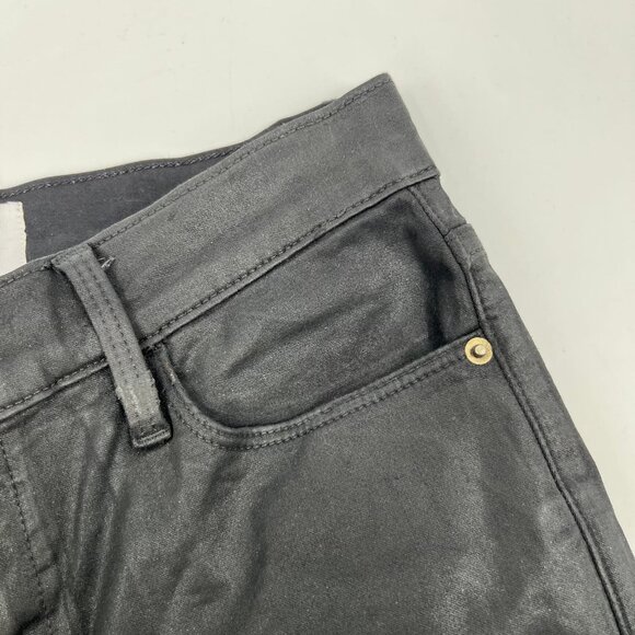 Frame Denim Black Coated Skinny Jeans | Size 25 - Picture 5 of 9